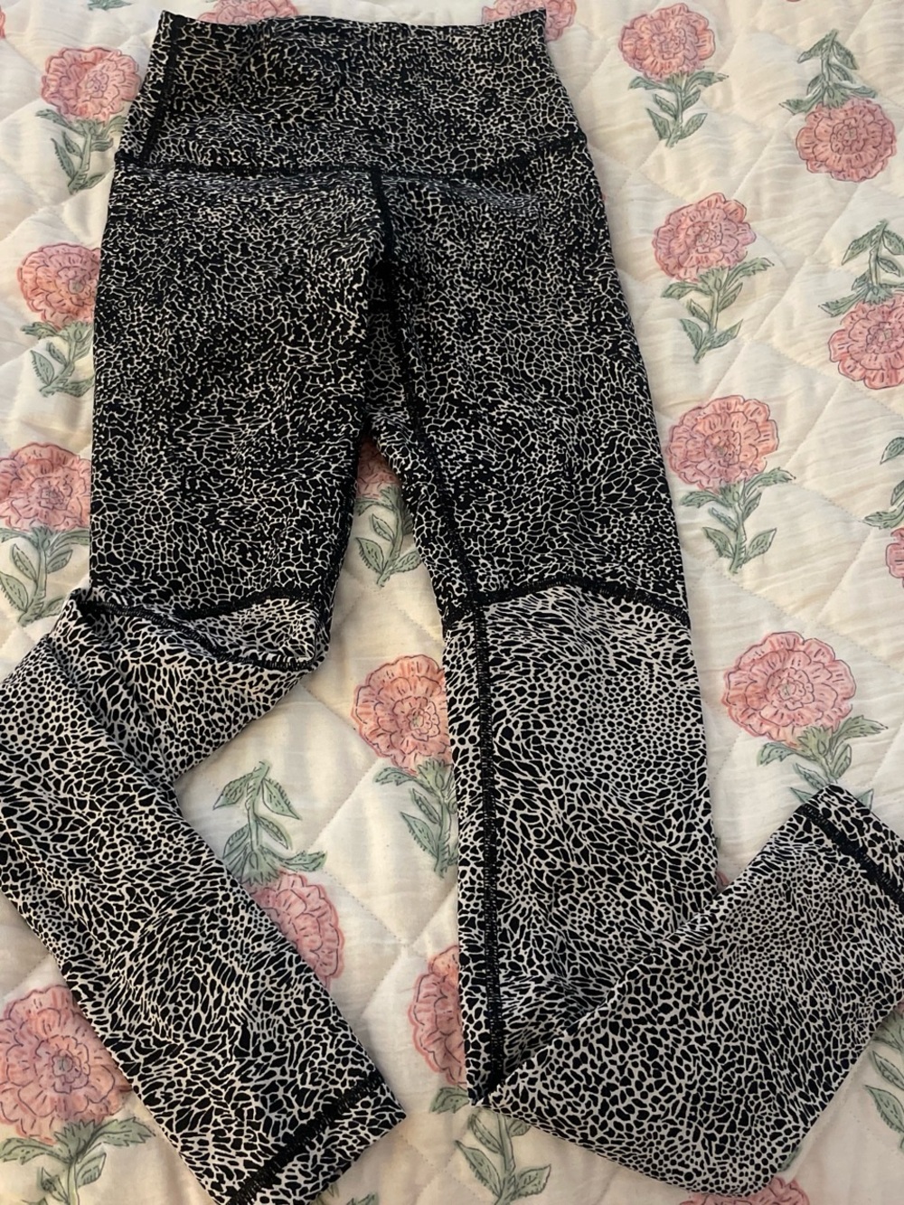 lululemon athletica Black & White Printed High-Rise Leggings